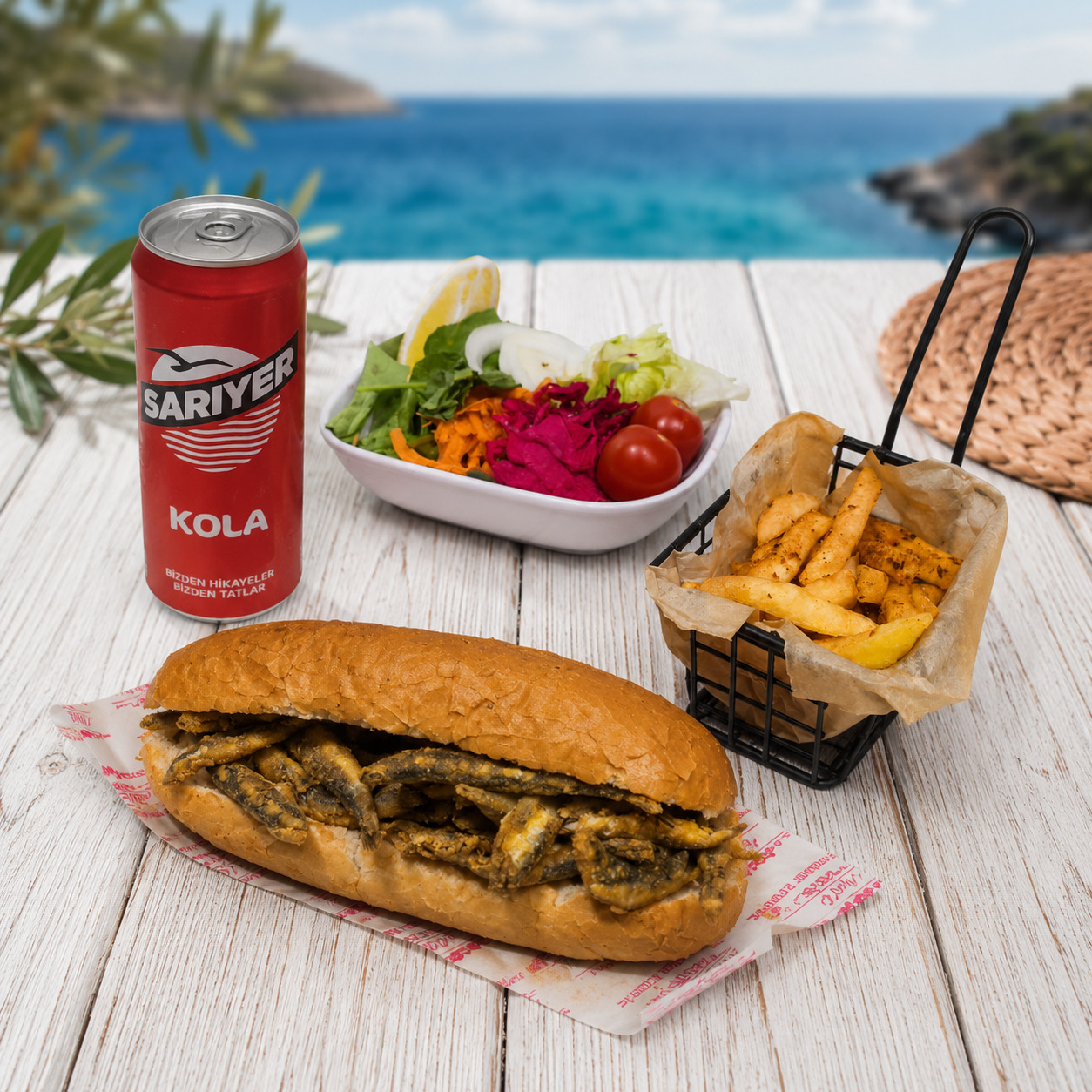 Ekmek Arası Hamsi Menü