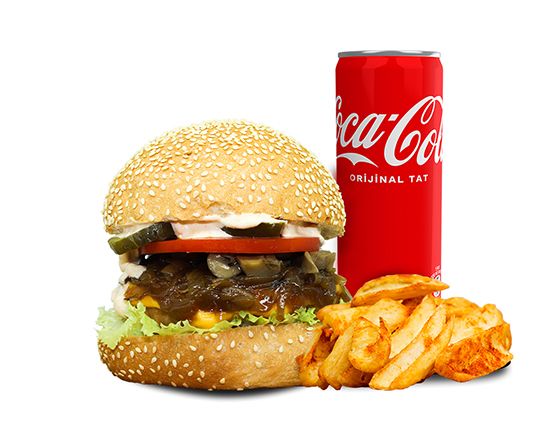 Chicken Mushroom Burger Menü