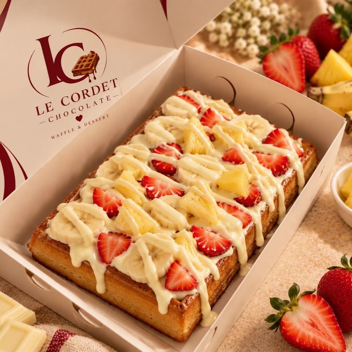 Le Cordet Beyaz Çikolatalı Waffle