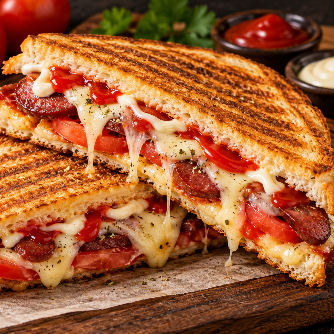 Sucuklu Tost Yarım Ekmek