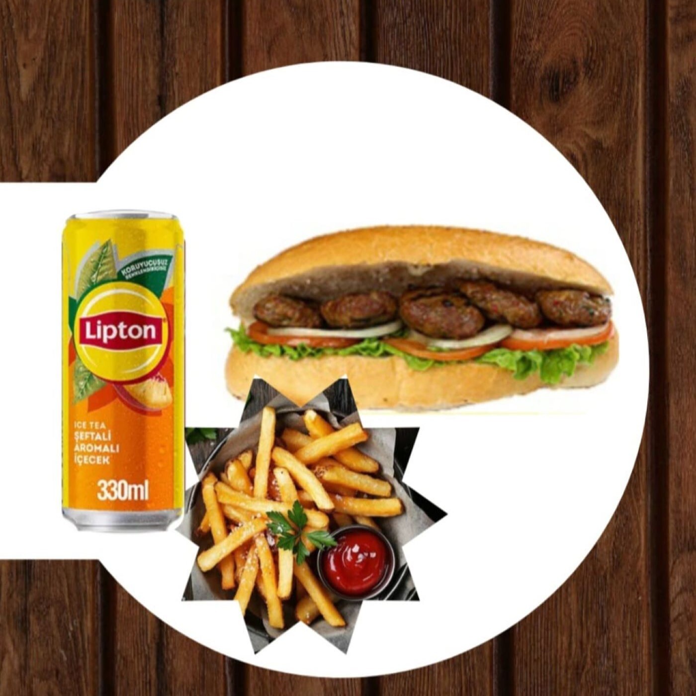 Köfte Ekmek Menü Liptonlu