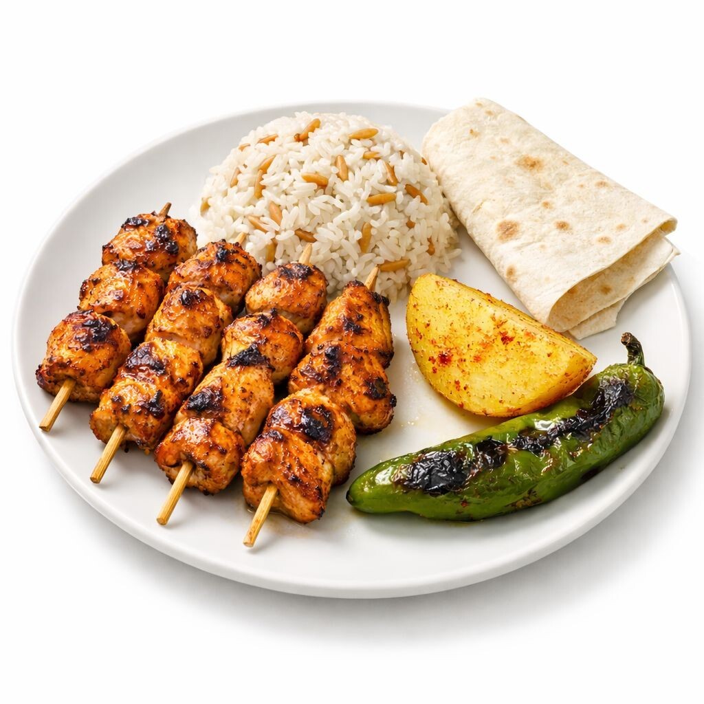 Izgara Tavuk Şiş & Tereyağlı Pirinç Pilavı