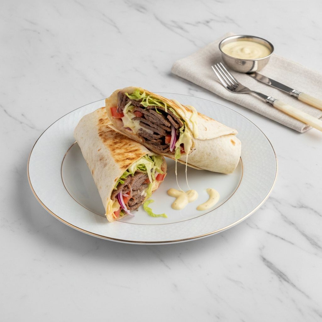 Mega Kaşarlı Tavuk Döner Dürüm