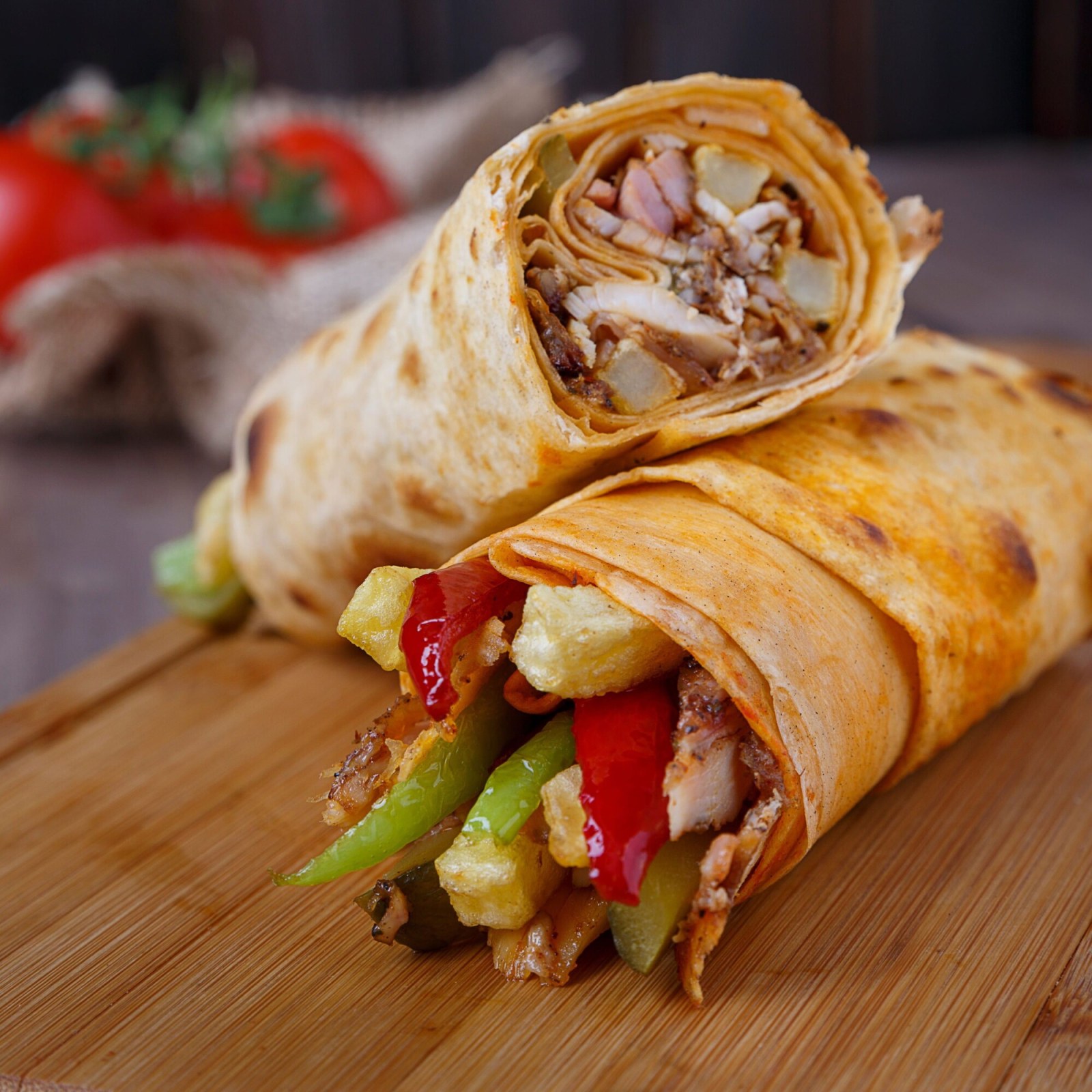 Eski Usul Tavuk Döner Dürüm 1.5 Porsiyon çift lavaş