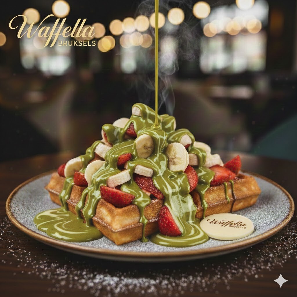 Roma XL Waffle (Çilek/Muz/Fıstıklı Sos)