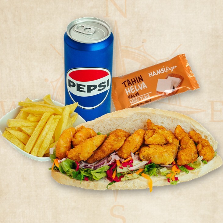 Ekmek Arası Jumbo Karides Menü