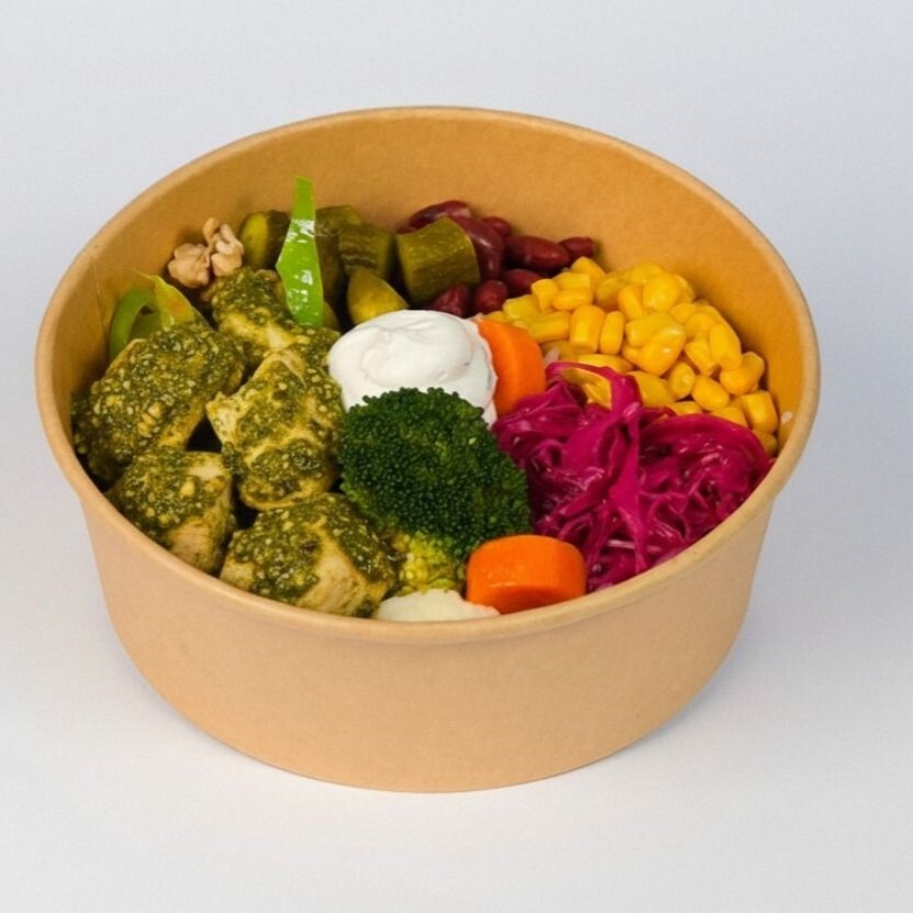 Pesto Soslu Tavuk Bowl