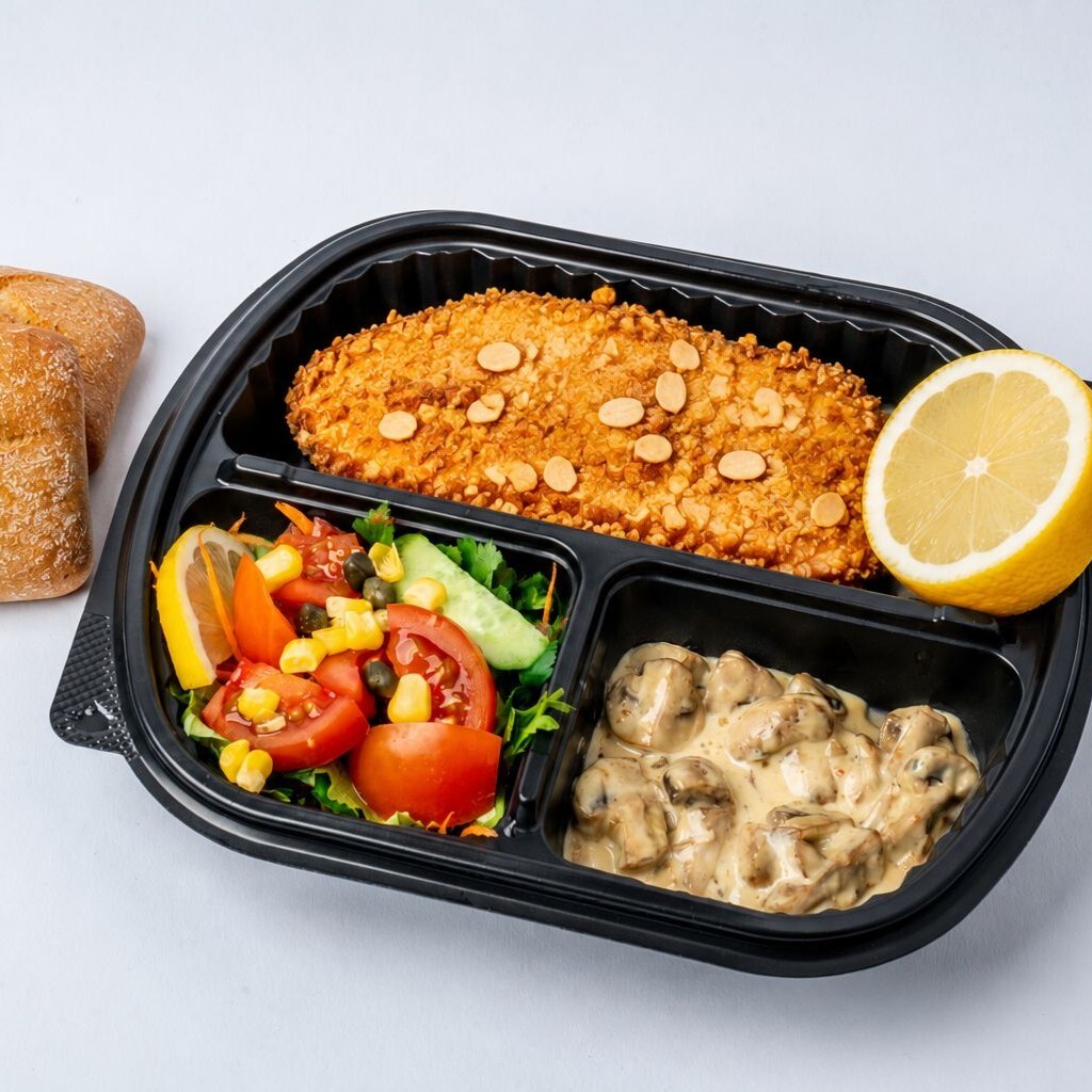 Çıtır Bademli Tavuk Schnitzel