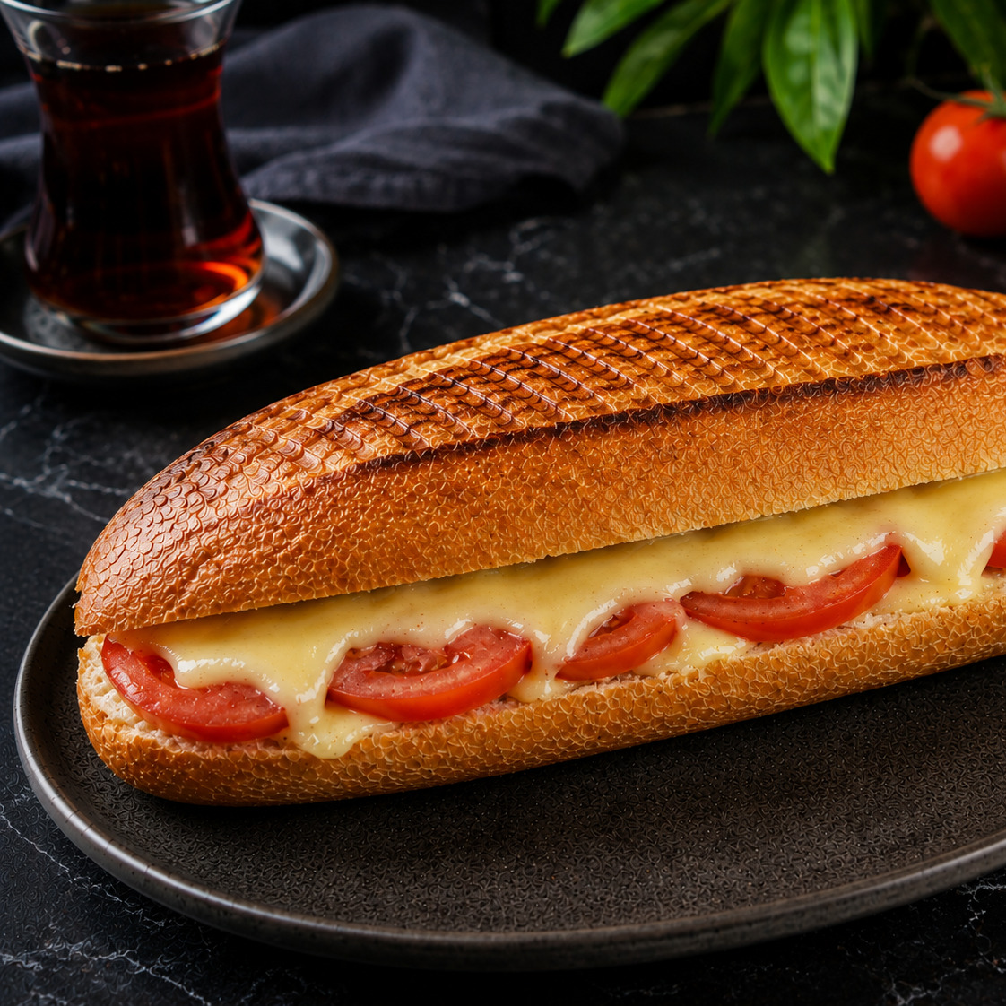 Yarım Ekmek Domates Peynir