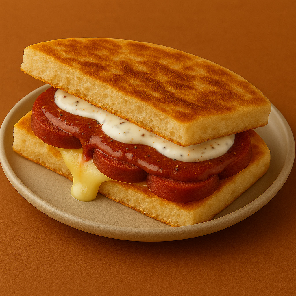Özel Soslu Baharatlı Special Bazlama Tost