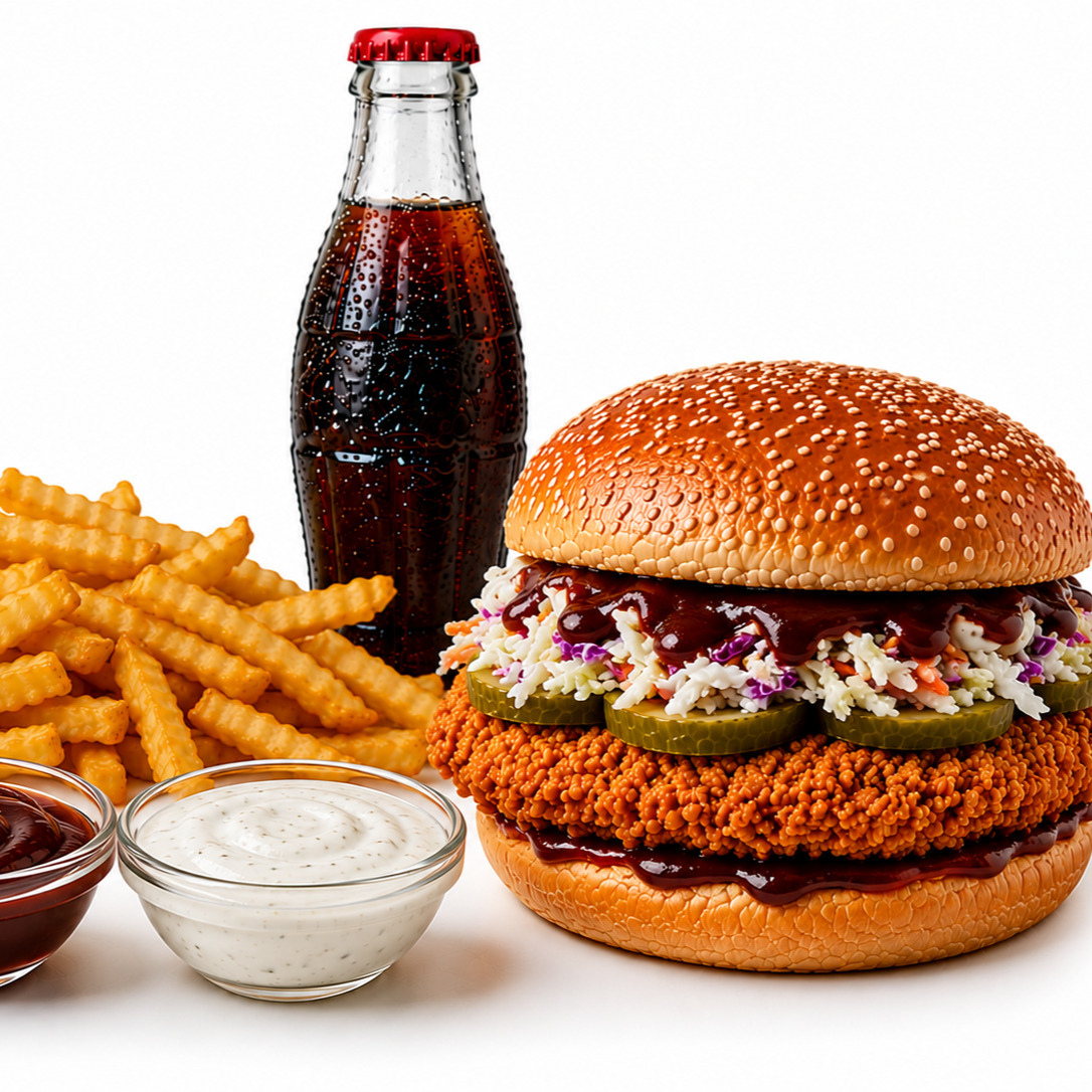 Bbq & Garlic Mayo Crispy's Burger + İçecek + Patates