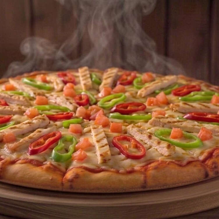 Tavuklu Pizza (Büyük Boy) Peynirli Marine Tavuklu VIP Gurme Soslu Sarımsaklım Gurme Pizzacı Pizza