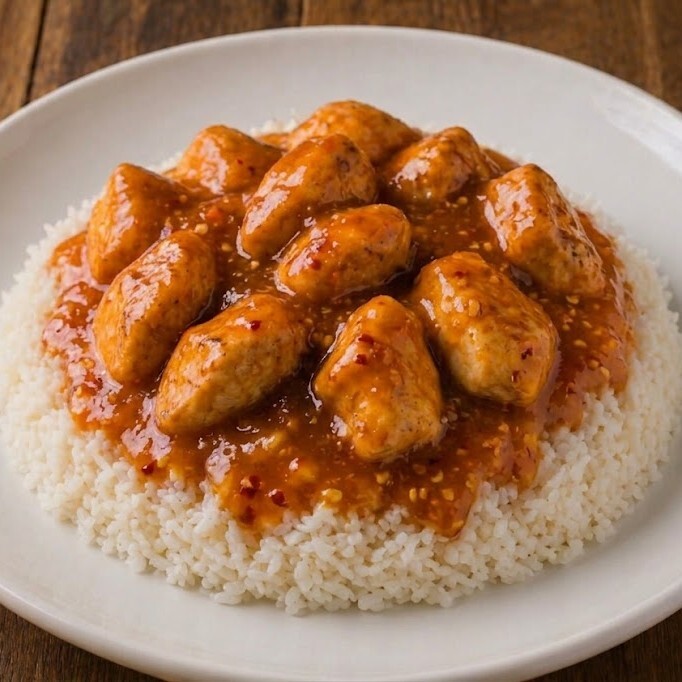 Acı Soslu Tavuklu Pilav