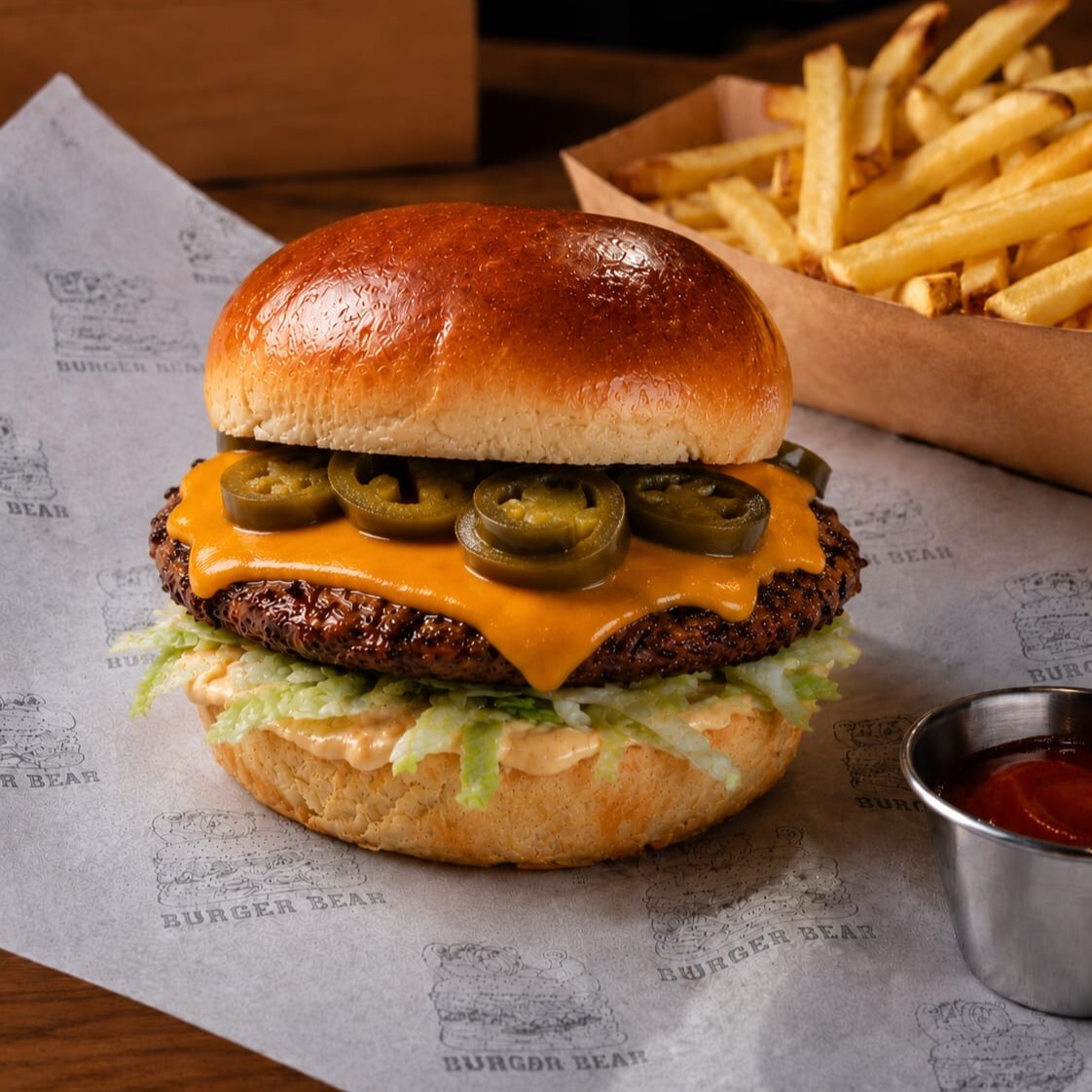 Lava Burger Menü