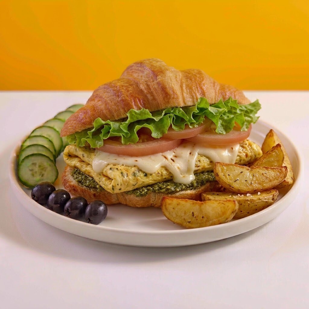 Omletli Mozerellalı Kruvasan