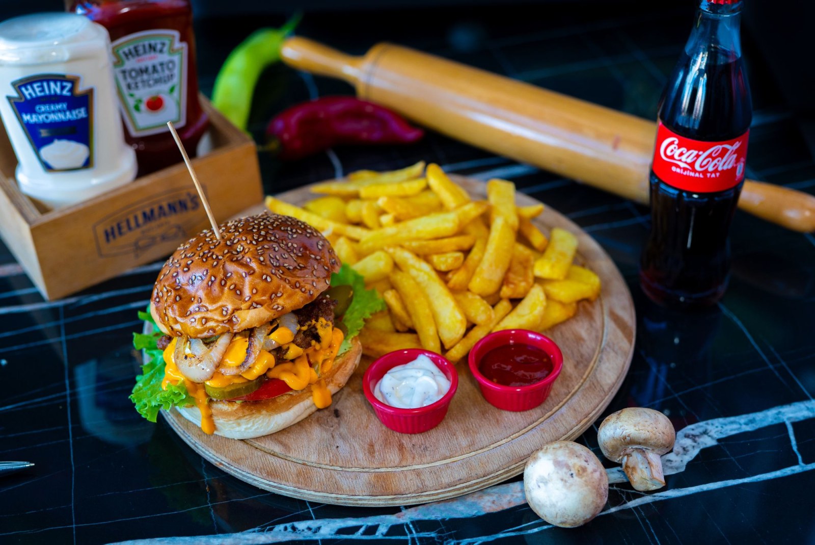 Cheeseburger + Kızartma