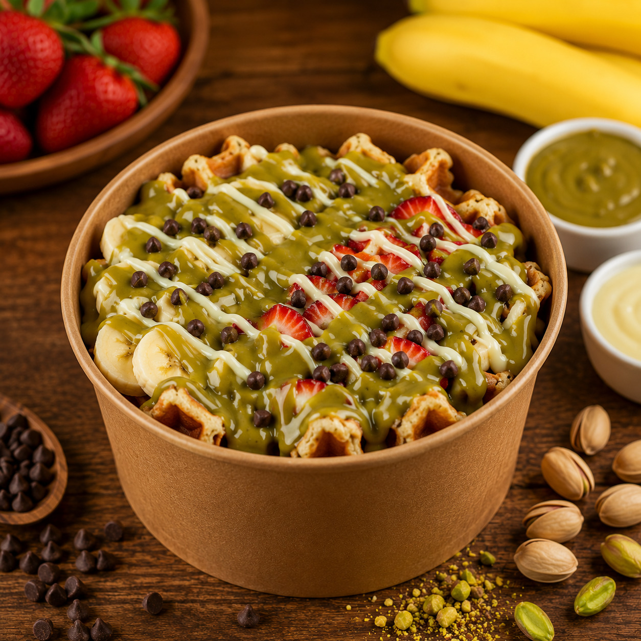 Antep Fıstıklı Waffle