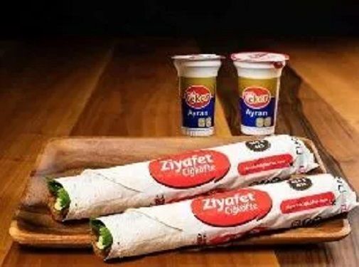 2 Çiğ Köfte Dürüm + 2 Ayran