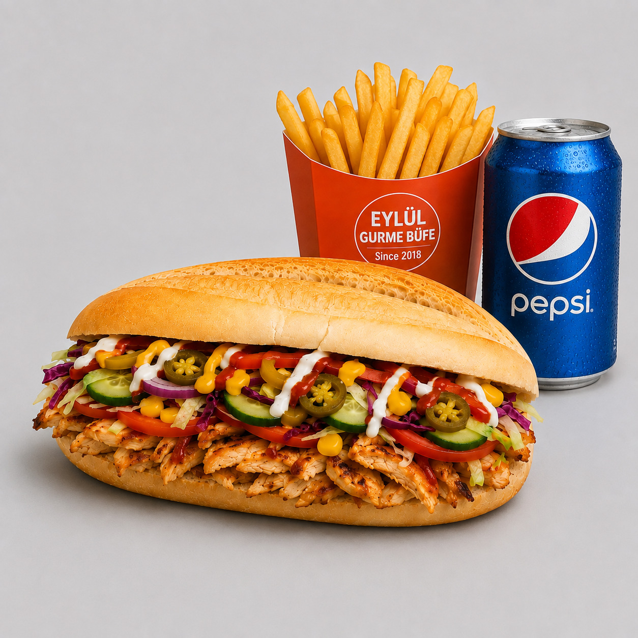 Sandviç Tavuk Döner 100 gr Menü