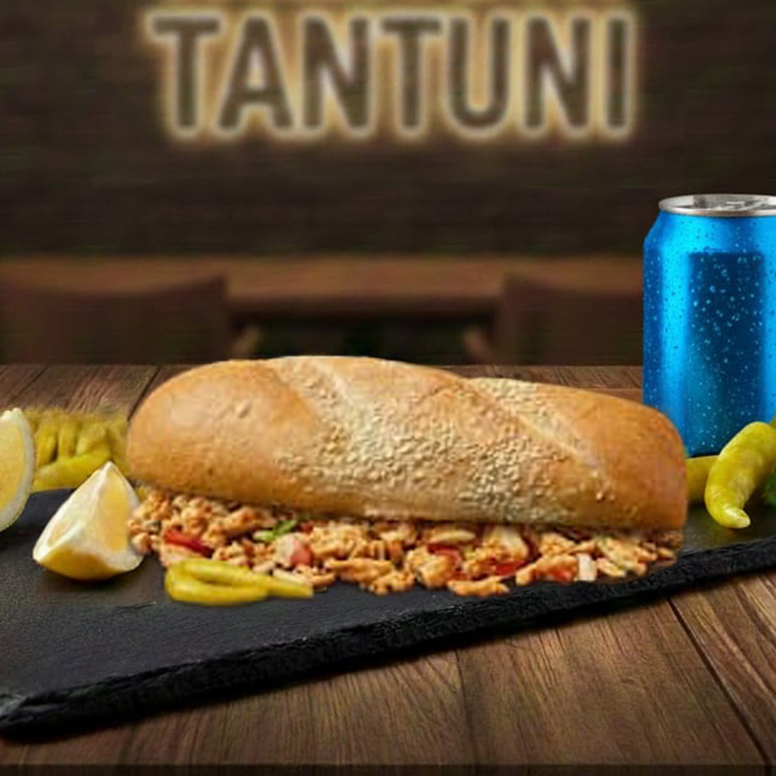 Ekmek Arası Tavuk Tantuni + Kutu İçecek