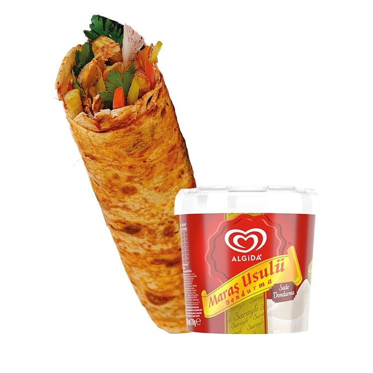 Algida Menüsü (Bol SD Tavuk Döner Dürüm)