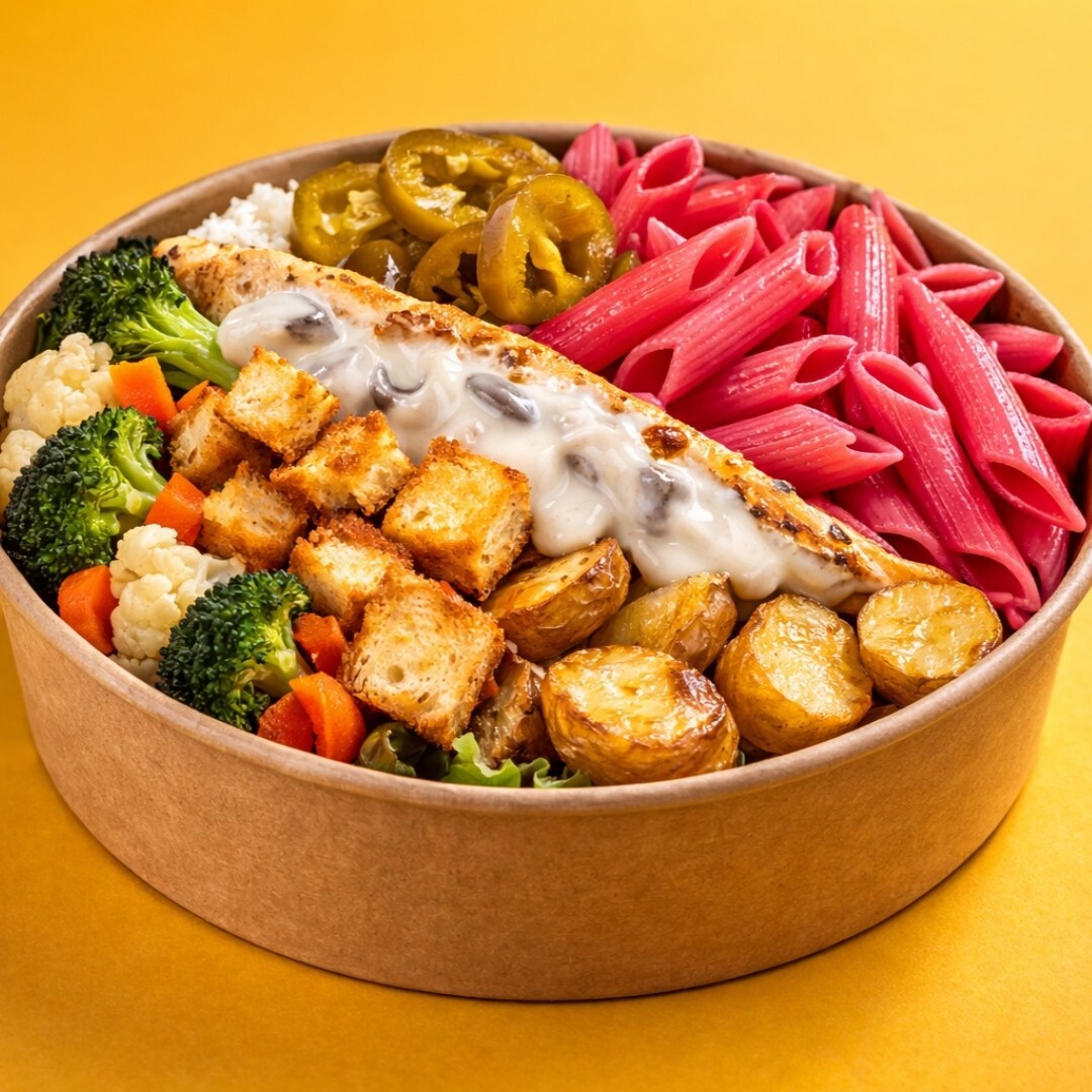 Kremalı Mantarlı Chicken Bowl