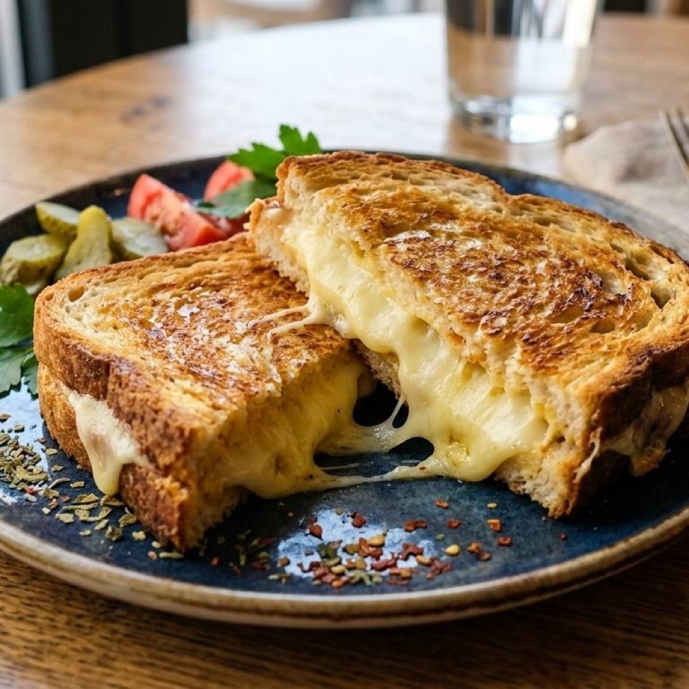 Yarım Ekmek Arası Kaşarlı Tost