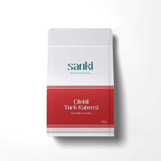 Çilekli Türk Kahvesi (Paket)