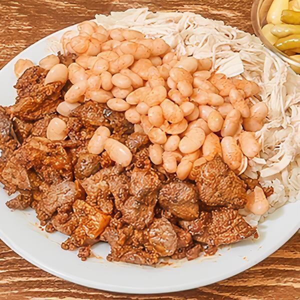 Tavuklu Kuru Fasulyeli Ciğerli Pilav
