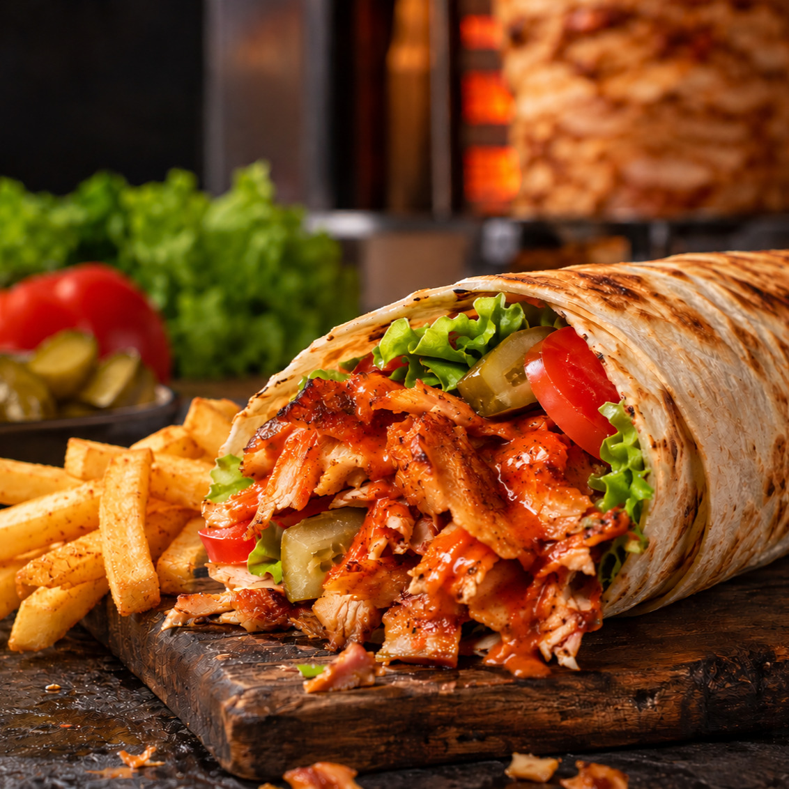 Özel Soslu Tavuk Döner Dürüm