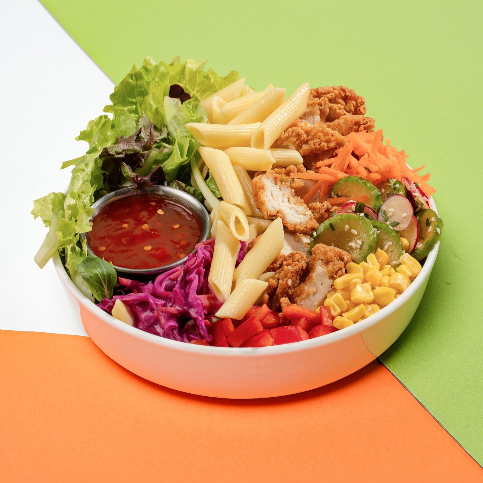 Çıtır Tavuk Makarna Bowl