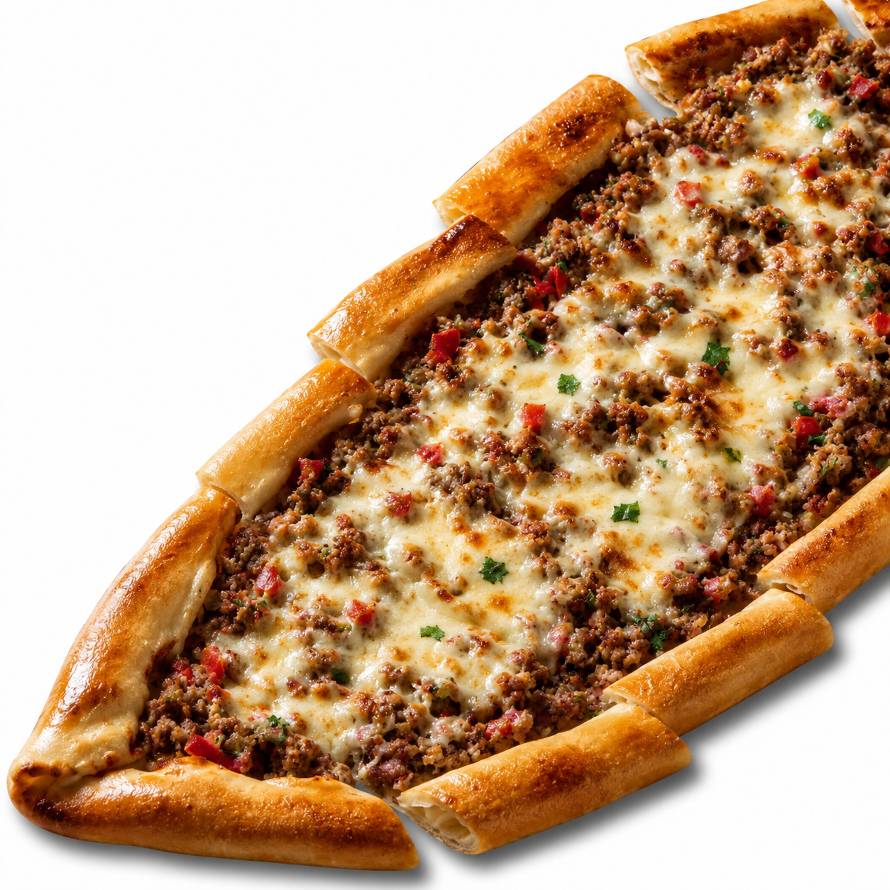 🥩🧀 Kıymalı Kaşarlı Pide – 45 cm