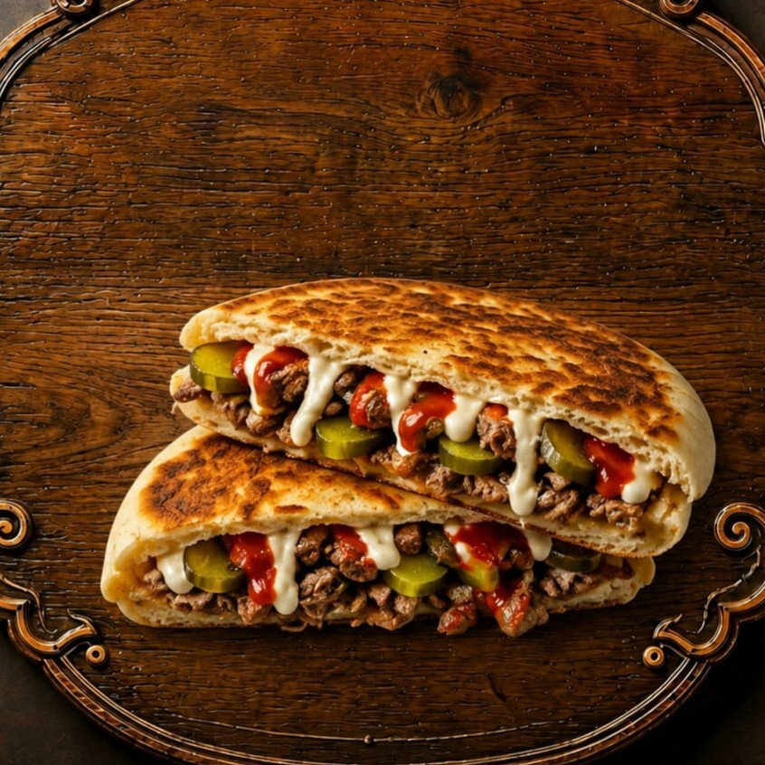 Kavurmalı Kaşarlı Bazlama Tost Bazlama ekmeği 150 gr