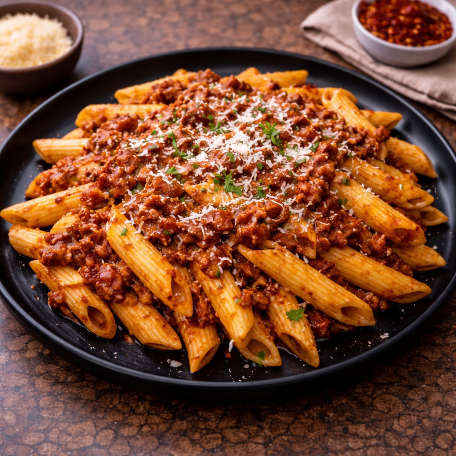 Bolonez Soslu Penne Makarna