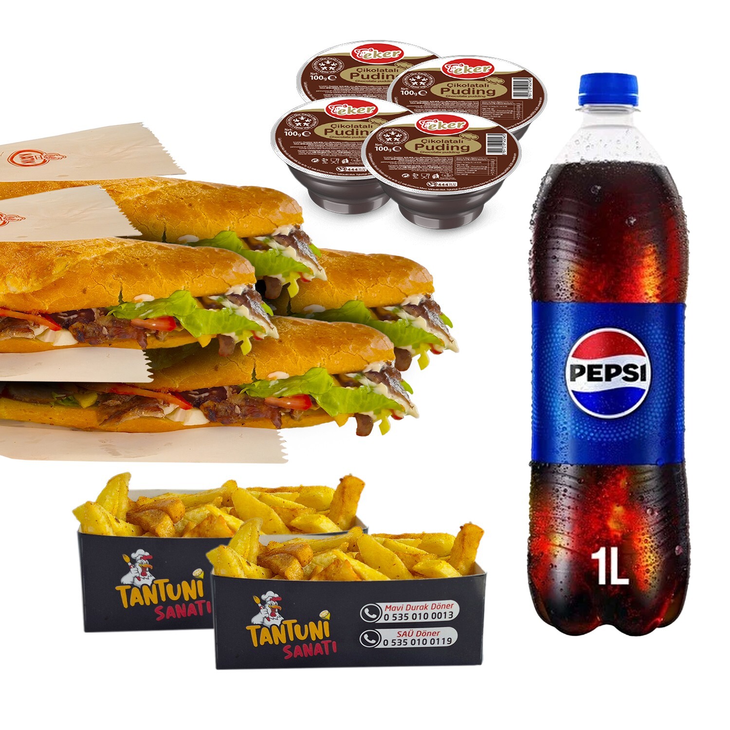 4'lü Ekmek Arası Et Döner Menü 2