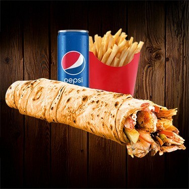 Tavuk Boru Dürüm+Kutu Pepsi+Patates Kızartması