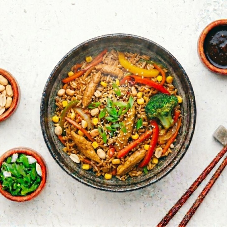 Tavuklu Fried Rice (Asya Pilavı)