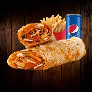 Tavuk Antakya Dürüm+Kutu Pepsi+Patates Kızartması