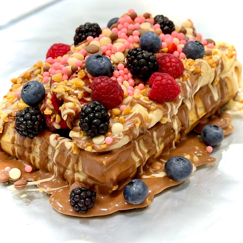 Orman Meyveli Ekstra Waffle Bowl (Büyük Hamur)
