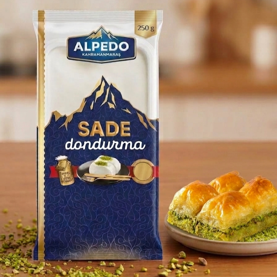 Fıstıklı Baklava (Yarım kilo) 250 gr Sade Kahramanmaraş Dondurması