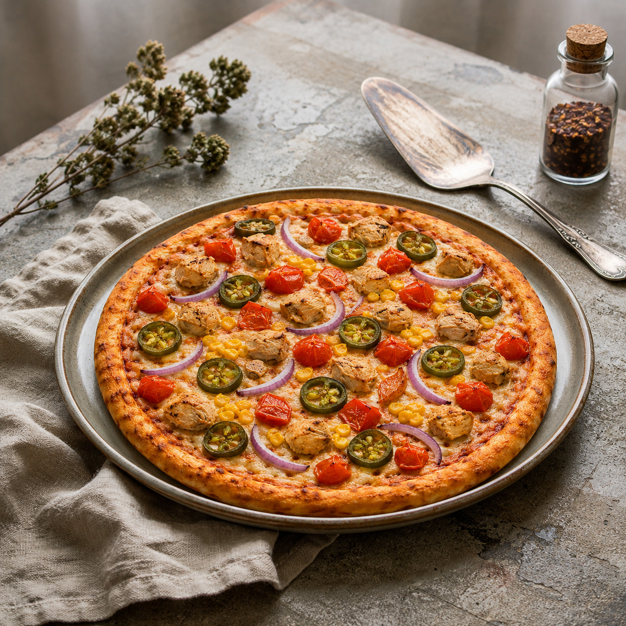 Tavuklu Pizza (Küçük)