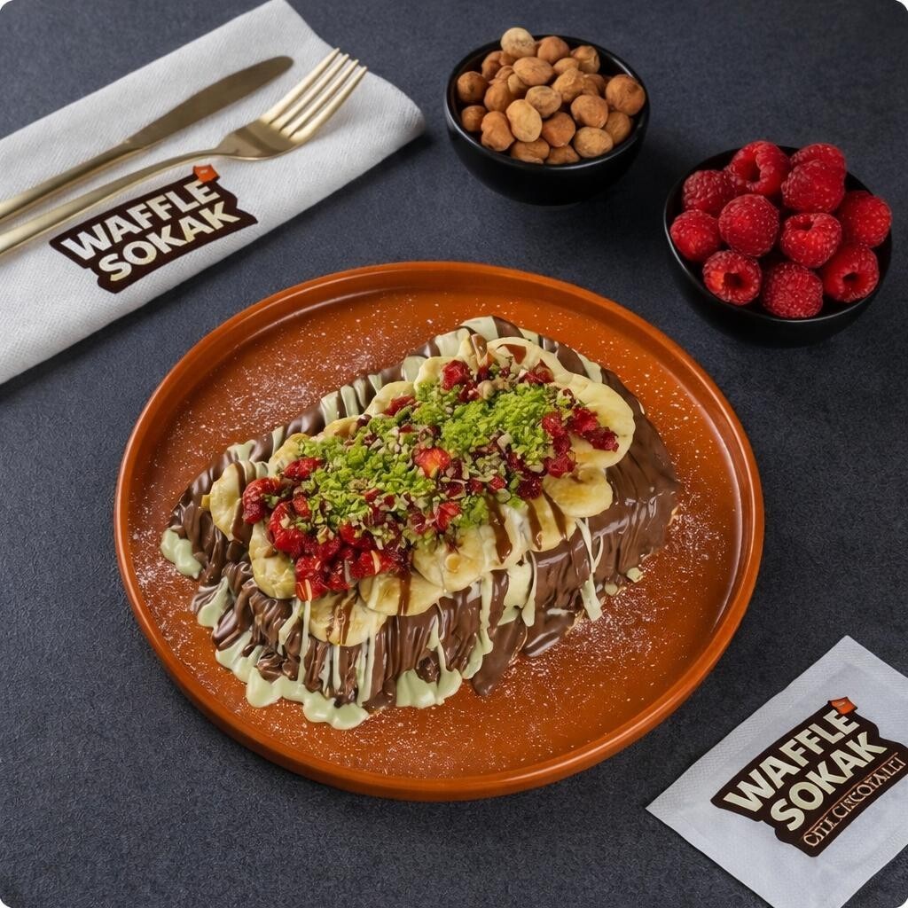 Lotus Soslu Klasik Waffle (Standart Hamur )