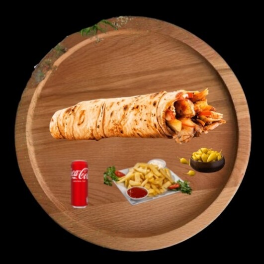 Özel Hatay Soslu Tavuk Döner Dürüm Menü