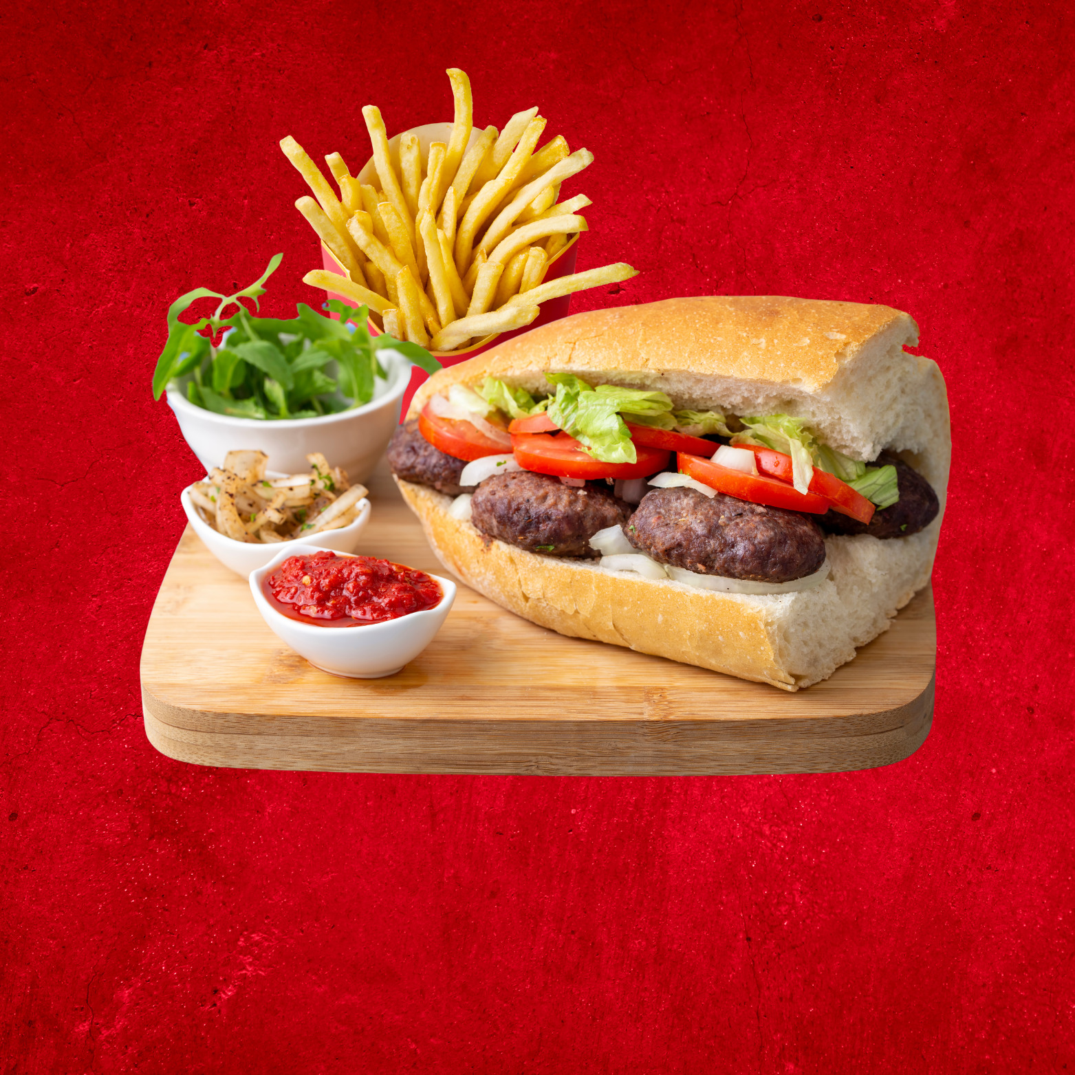 Tam Ekmek Köfte + Patates