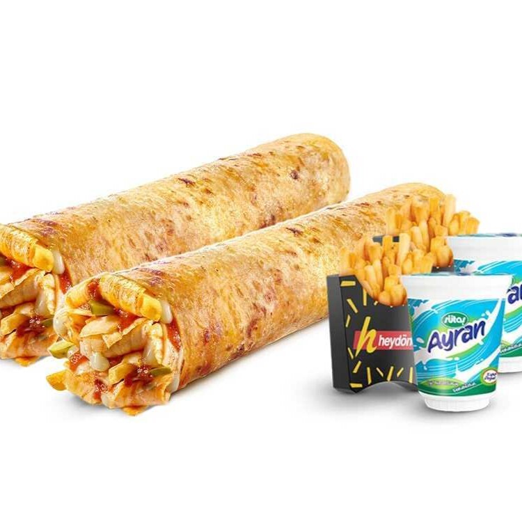 2'li Tavuk Döner Medium Dürüm Menü
