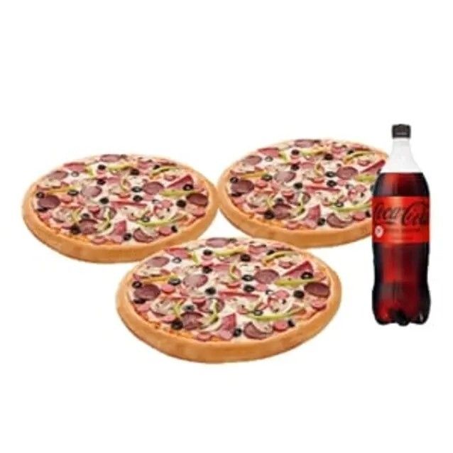 Ekonomik 3'lü Orta Boy Pizza Menü