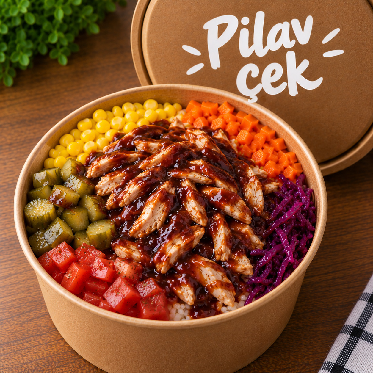 Kova Barbekü Soslu Tavuk Pilav