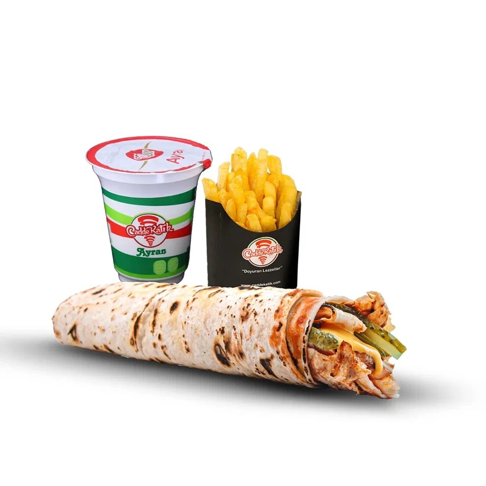 Ekonomik Çedarlı Tavuk Döner Dürüm Menü