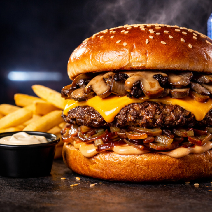 Mushroom Burger Menü