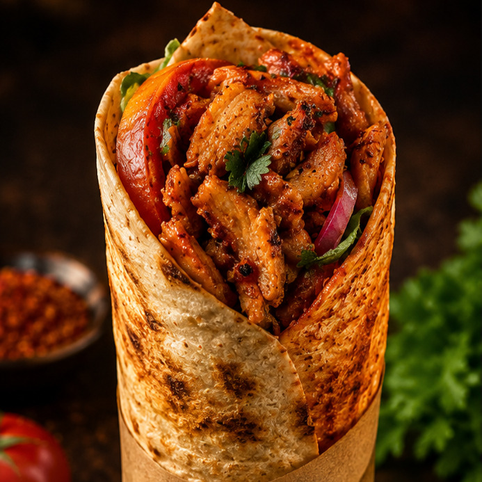 Hatay Usulü Tavuk Döner Dürüm